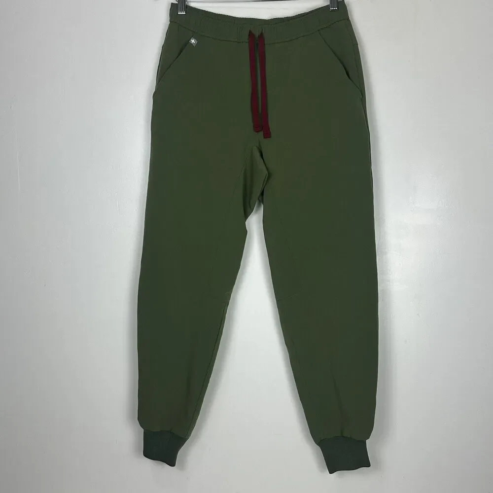 FIGS Men’s Tansen Jogger Limited edition Dark Olive Scrub Pants Size S/S petite